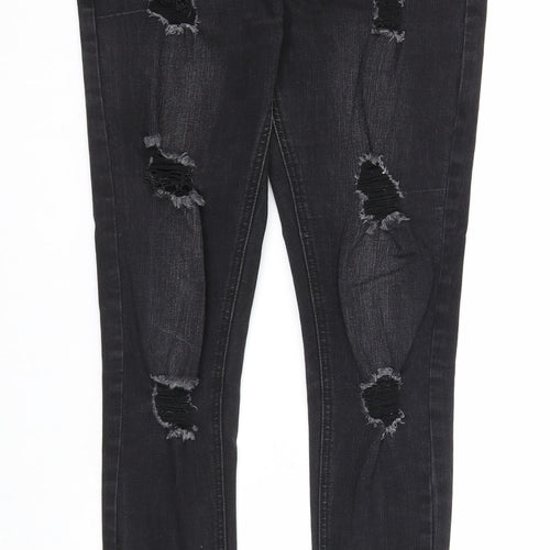 Pyracy Womens Black Cotton Skinny Jeans Size 32 in Regular Zip