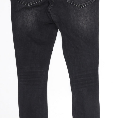 Pyracy Womens Black Cotton Skinny Jeans Size 32 in Regular Zip