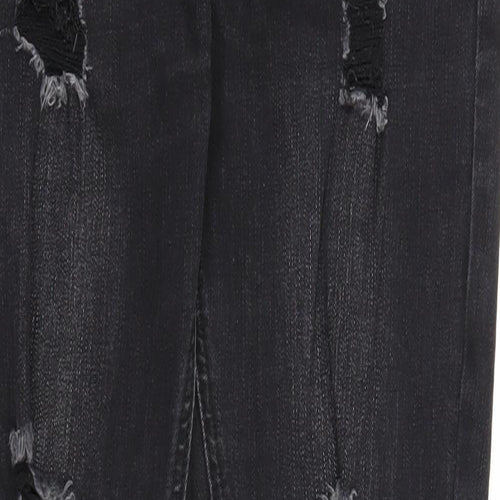 Pyracy Womens Black Cotton Skinny Jeans Size 32 in Regular Zip
