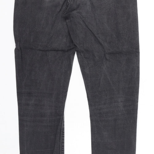 Topshop Womens Black Cotton Skinny Jeans Size 30 in L32 in Regular Zip