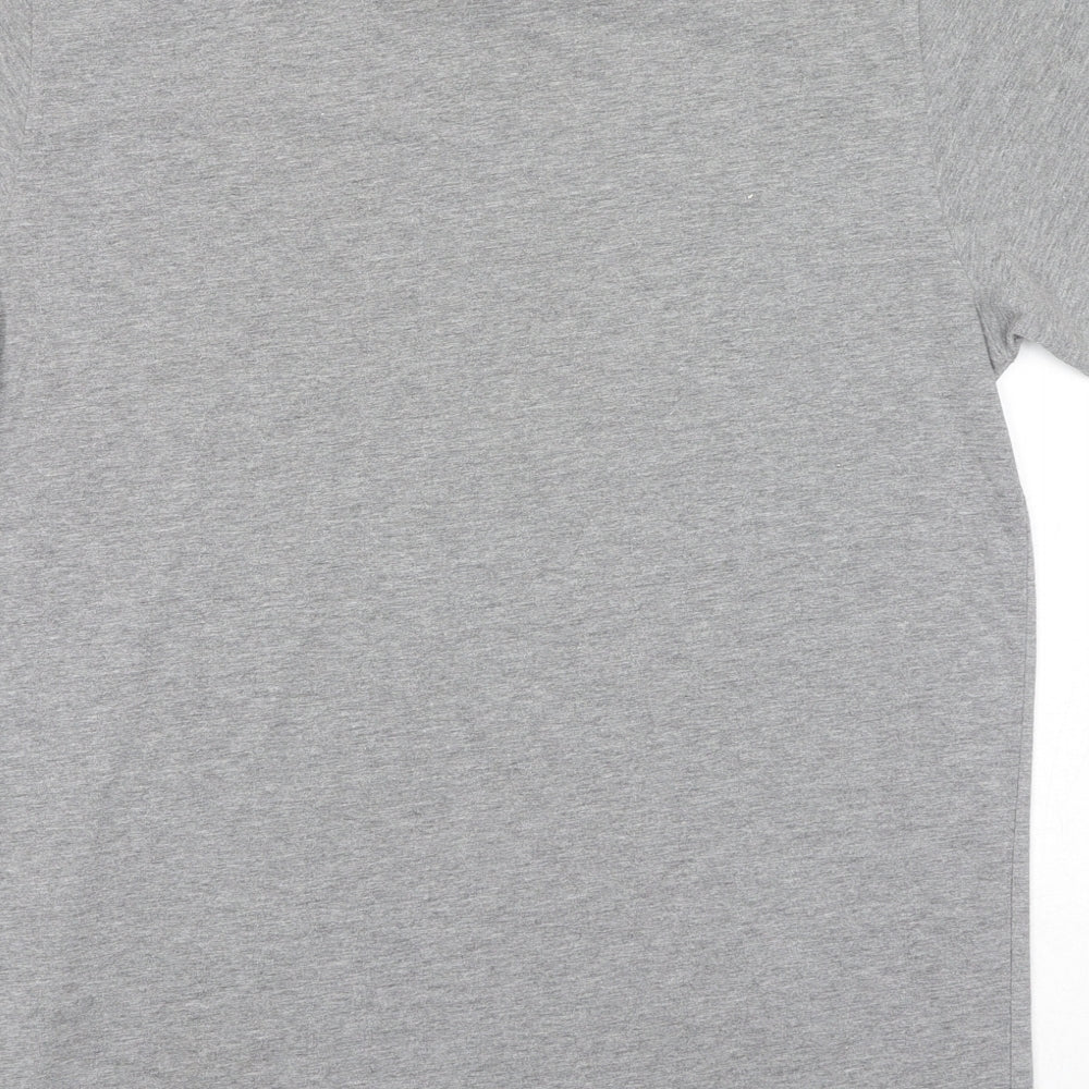 Reebok Mens Grey Cotton T-Shirt Size S Round Neck