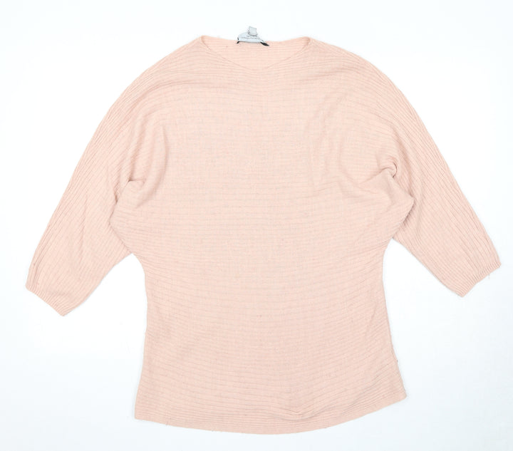 Dorothy Perkins Womens Pink Round Neck Acrylic Pullover Jumper Size 12