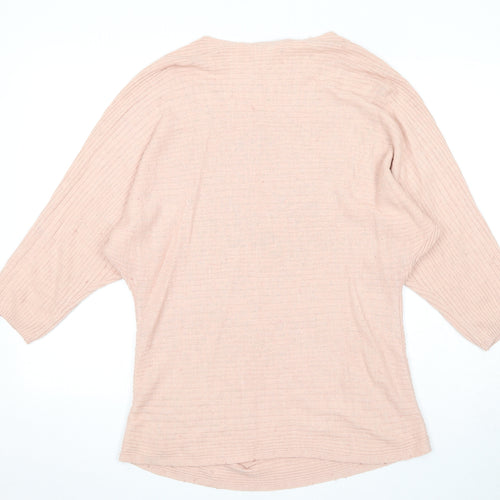 Dorothy Perkins Womens Pink Round Neck Acrylic Pullover Jumper Size 12