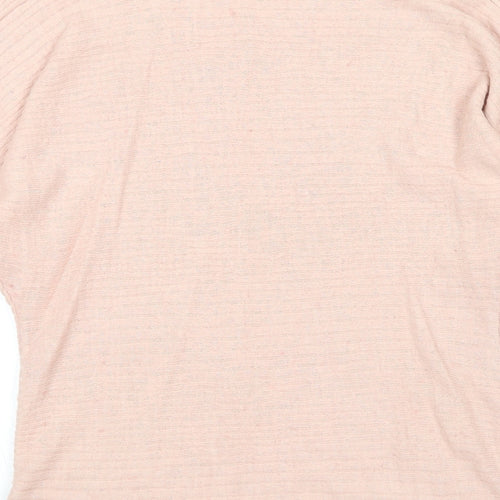 Dorothy Perkins Womens Pink Round Neck Acrylic Pullover Jumper Size 12