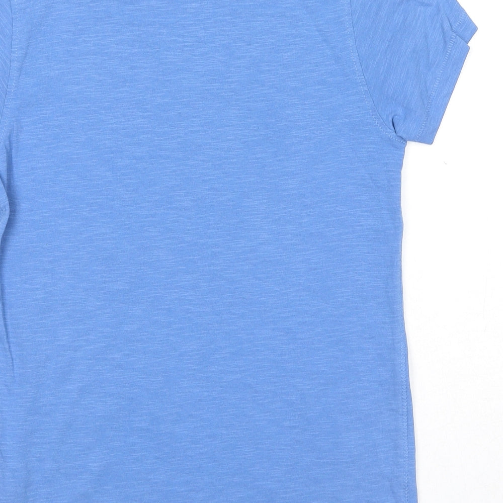 NEXT Boys Blue Cotton Basic T-Shirt Size 9 Years Round Neck Pullover - N.Y.CITY