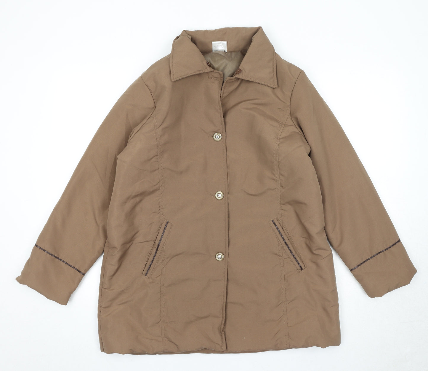 Claire Neuville Womens Brown Jacket Size 14 Button