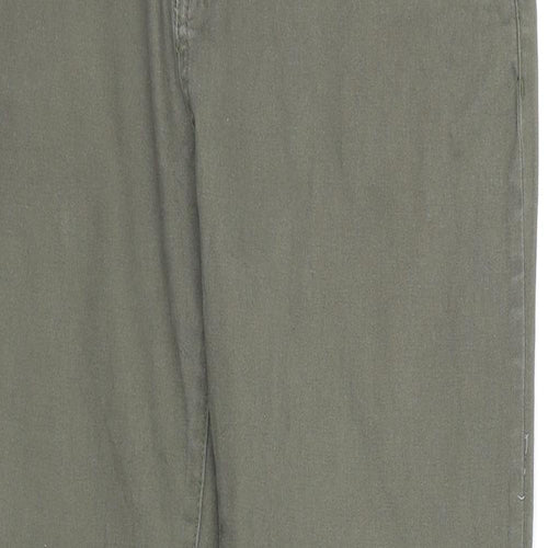 24/7 Authentic Denim Womens Green Cotton Skinny Jeans Size 12 Regular Zip