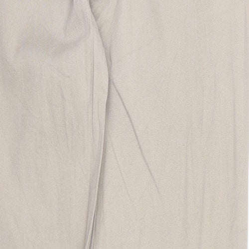 In Extenso Womens Beige Cotton Chino Trousers Size 10 Regular Zip