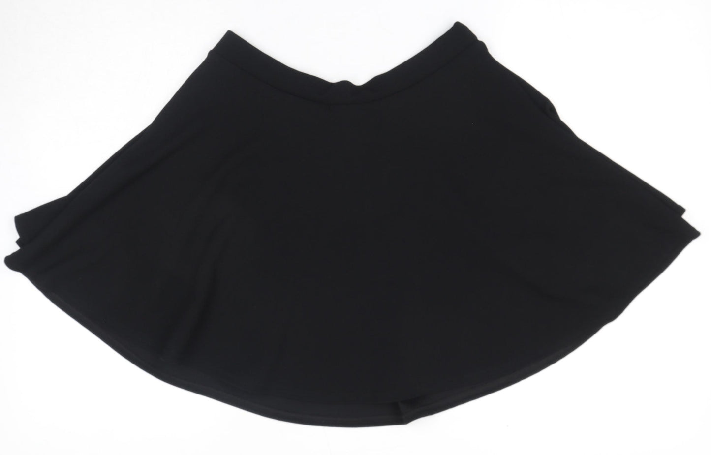 Boohoo Womens Black Polyester Skater Skirt Size 14