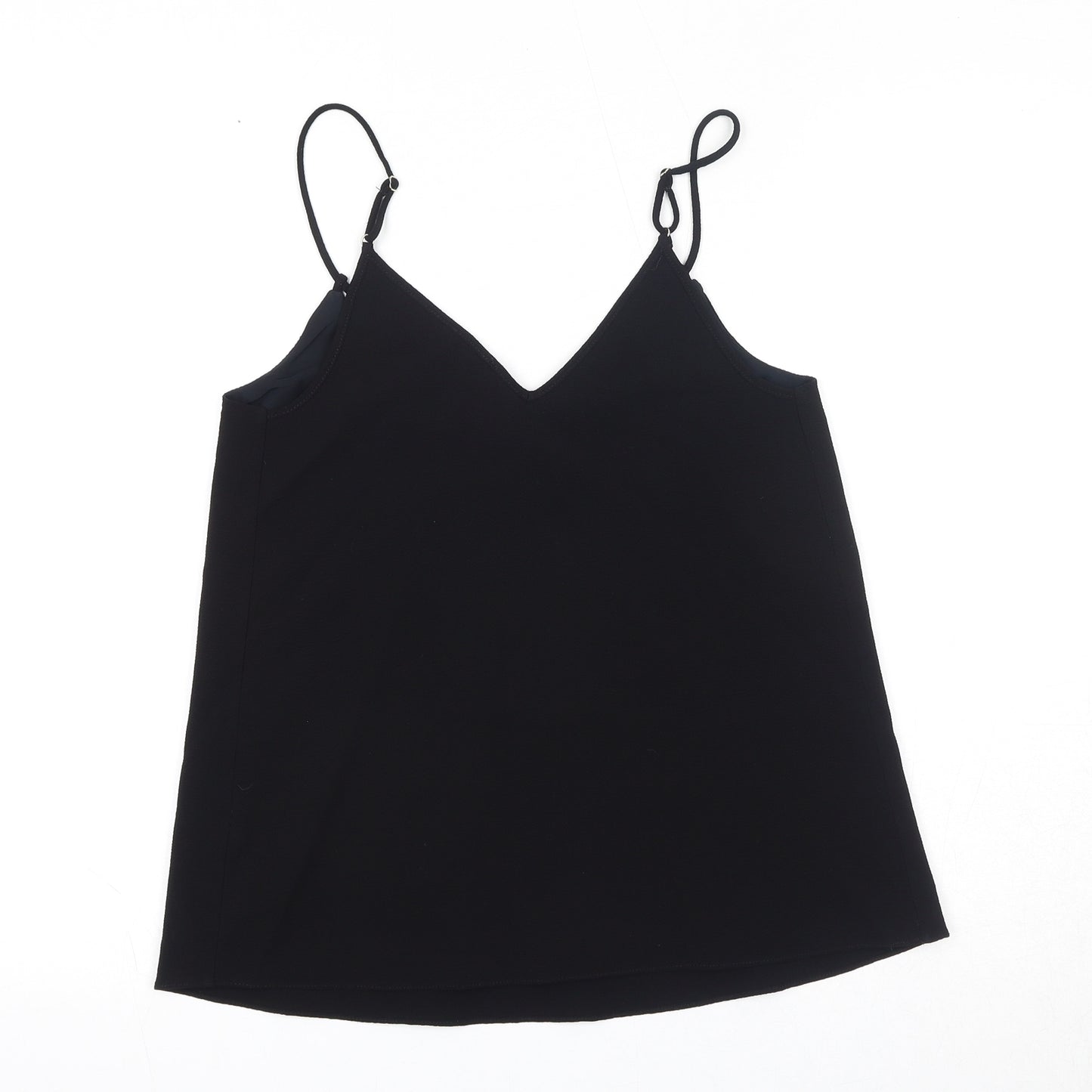 River Island Womens Black Polyester Camisole Tank Size 6 V-Neck