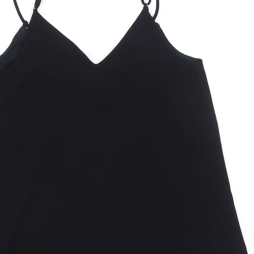 River Island Womens Black Polyester Camisole Tank Size 6 V-Neck