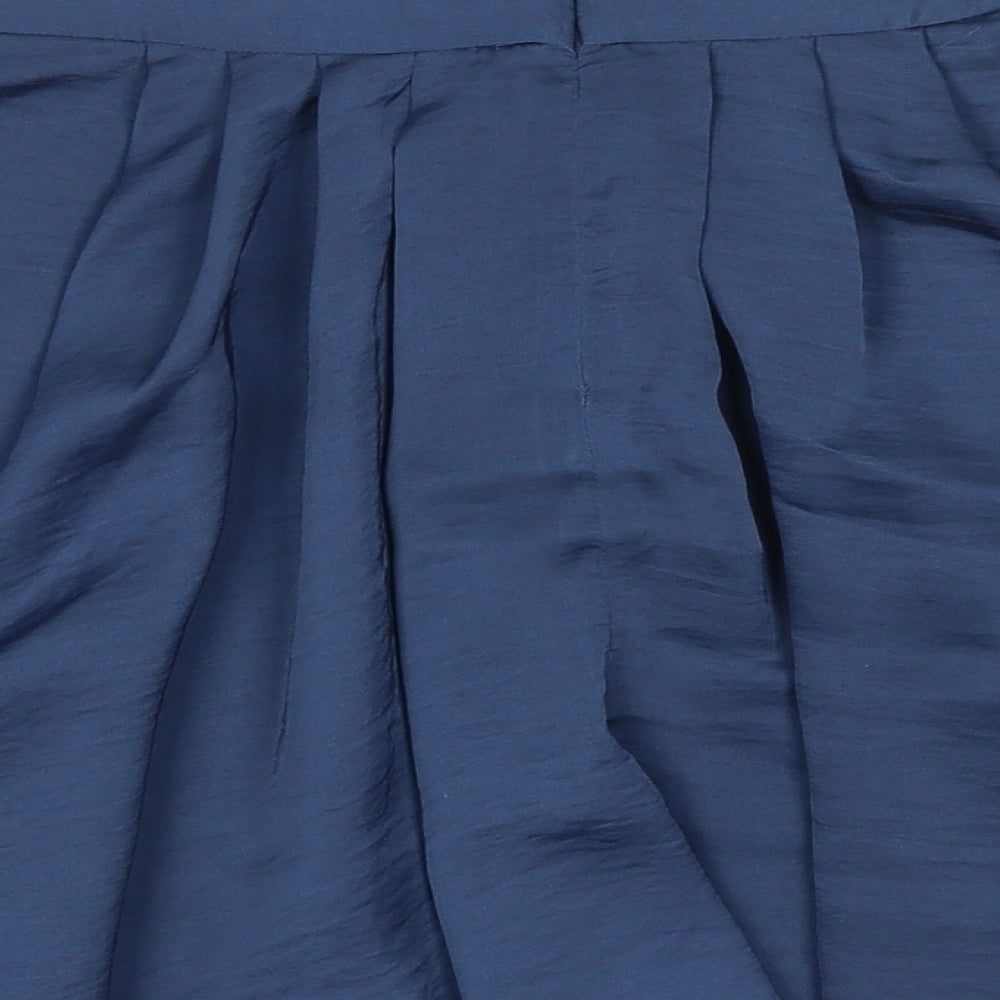 Miss Selfridge Womens Blue Polyester Tulip Skirt Size 8 Zip