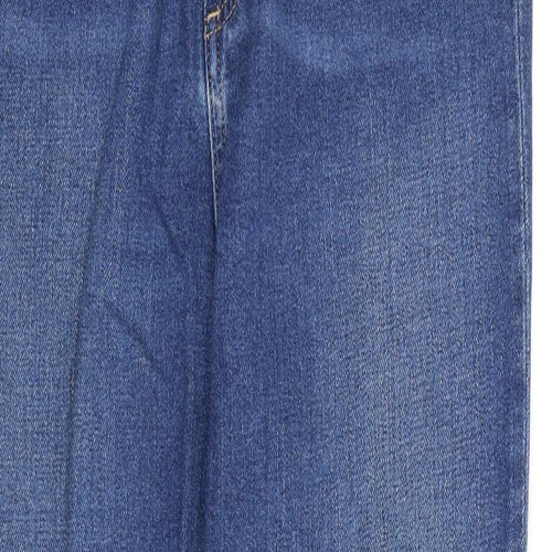 ASOS Womens Blue Cotton Straight Jeans Size 30 in L32 in Regular Zip