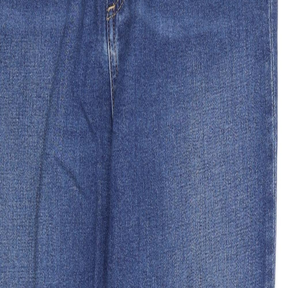 ASOS Womens Blue Cotton Straight Jeans Size 30 in L32 in Regular Zip