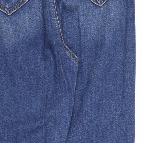 ASOS Womens Blue Cotton Straight Jeans Size 30 in L32 in Regular Zip