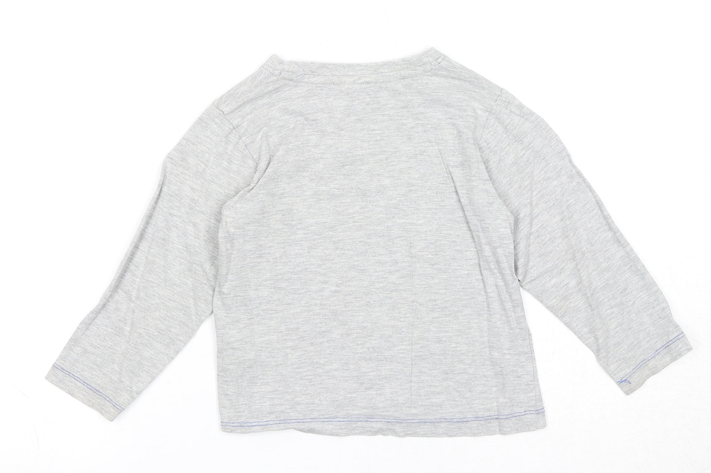 Marks and Spencer Boys Grey Cotton Basic Tank Size 2-3 Years Round Neck Pullover - Dog Print