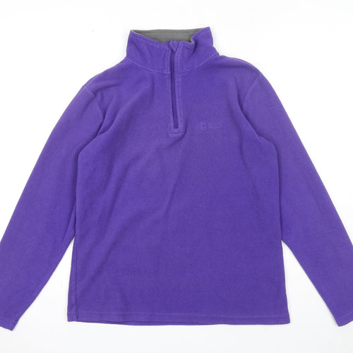 Hi Gear Womens Purple Polyester Pullover Sweatshirt Size 12 Zip