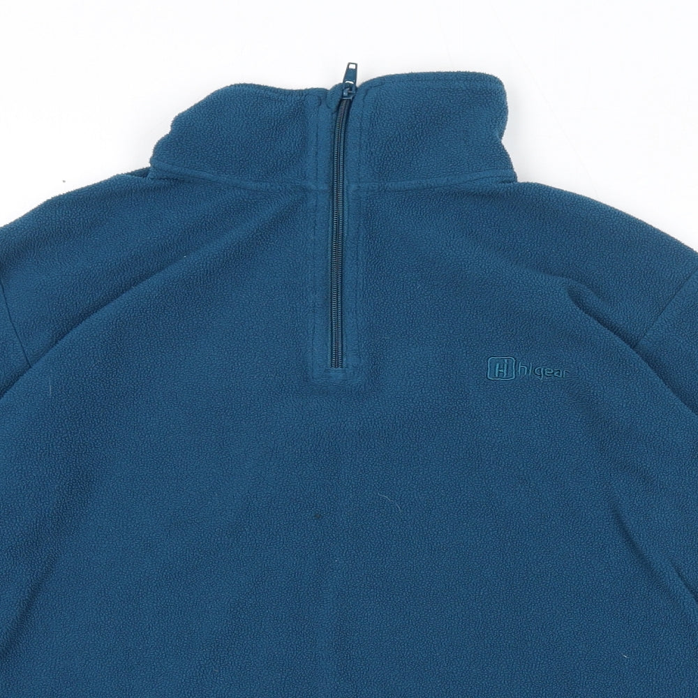 Hi Gear Womens Blue Polyester Pullover Sweatshirt Size XS Zip