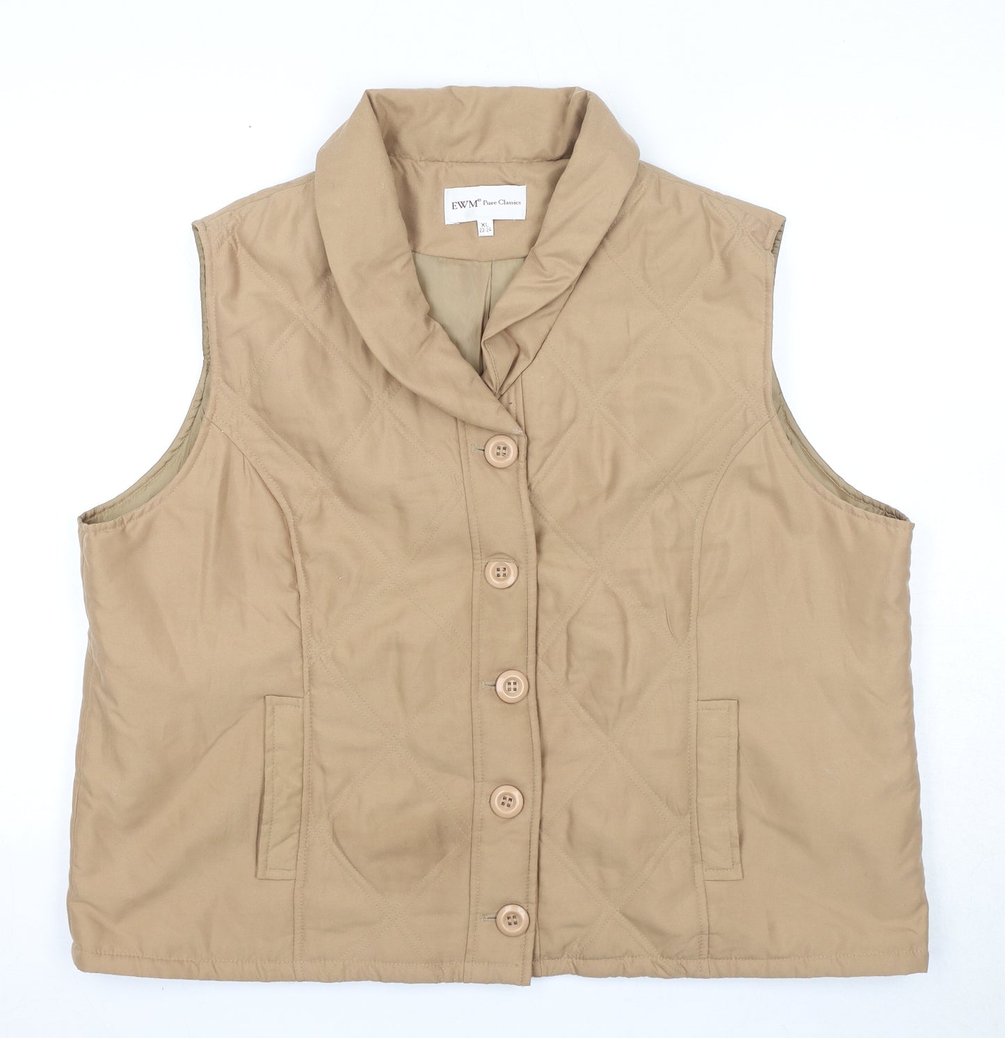 EWM Womens Black Gilet Jacket Size 22 Button - Size 22-24