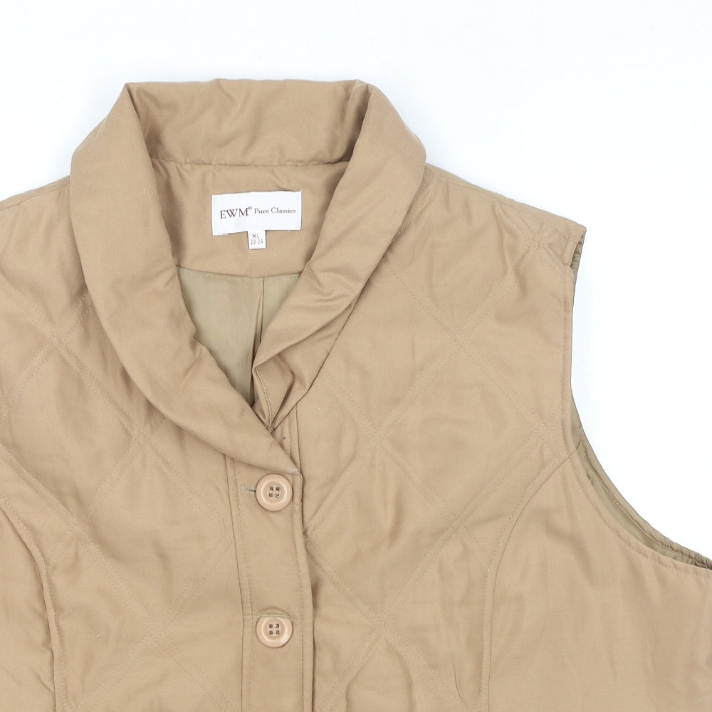 EWM Womens Black Gilet Jacket Size 22 Button - Size 22-24