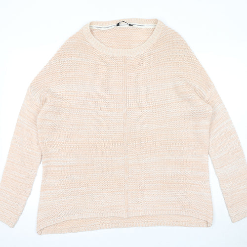 Dorothy Perkins Womens Pink Round Neck Acrylic Pullover Jumper Size 8