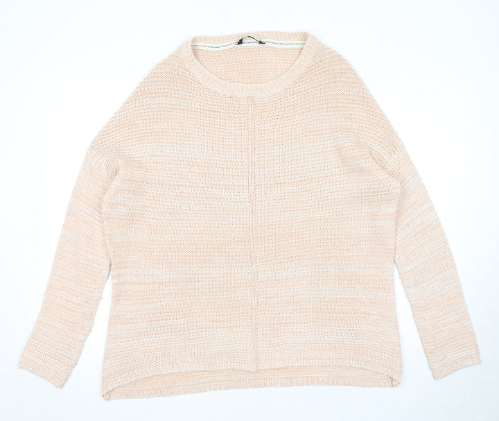Dorothy Perkins Womens Pink Round Neck Acrylic Pullover Jumper Size 8