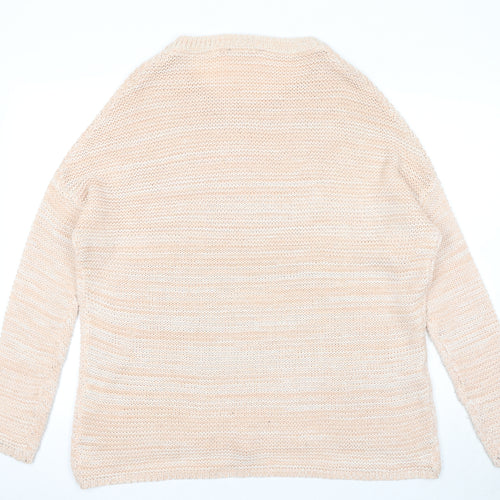 Dorothy Perkins Womens Pink Round Neck Acrylic Pullover Jumper Size 8
