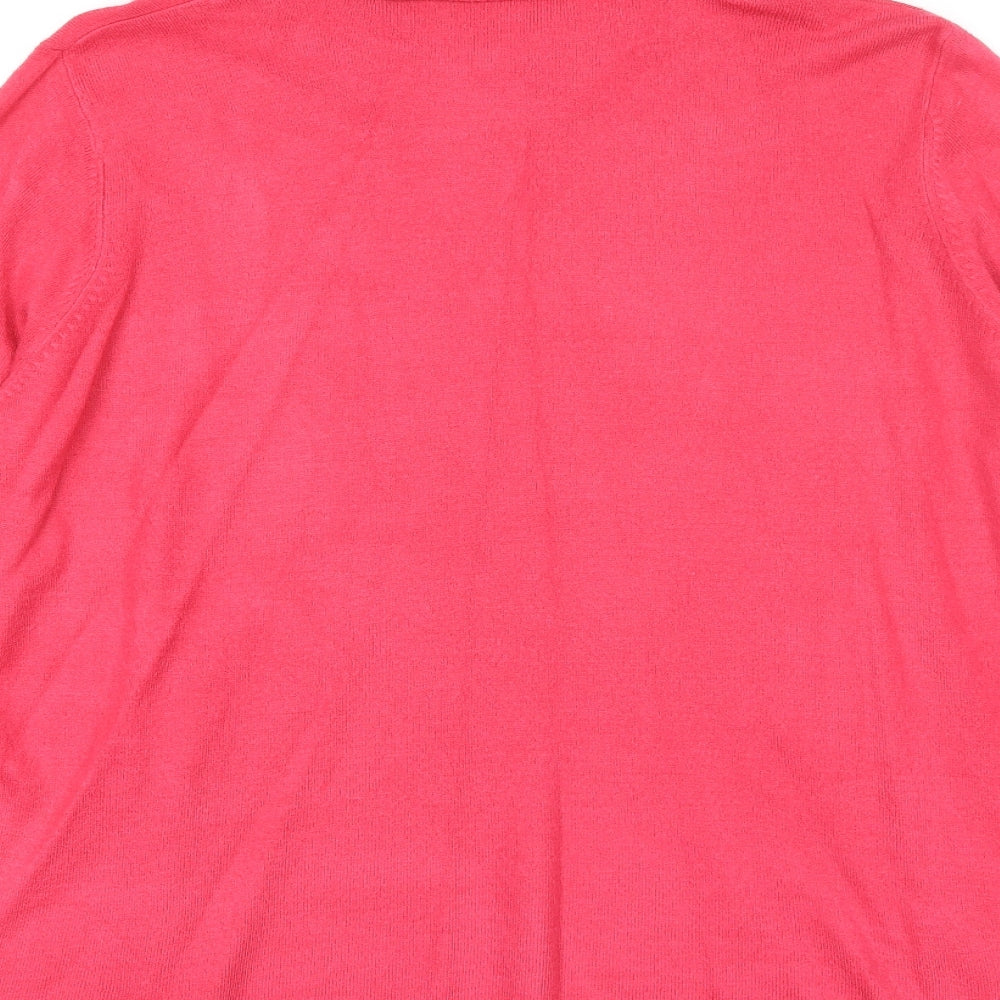 Bonmarché Womens Pink Roll Neck Acrylic Pullover Jumper Size 20