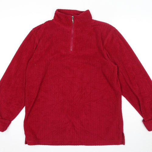 Fornari Womens Pink Polyester Pullover Sweatshirt Size M Zip