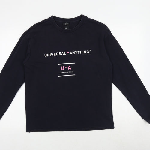 H&M Womens Blue Cotton Pullover Sweatshirt Size XS Pullover - Universal - Anything