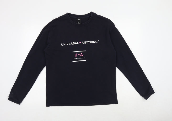 H&M Womens Blue Cotton Pullover Sweatshirt Size XS Pullover - Universal - Anything