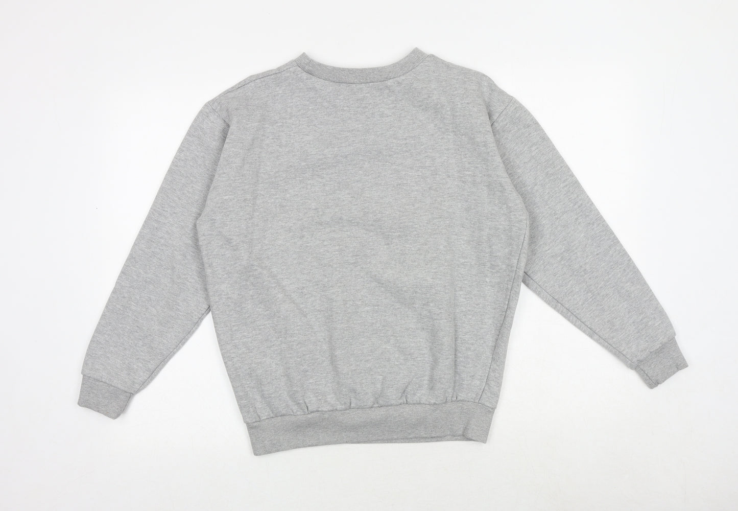 PARISIAN SIGNATURE Womens Grey Floral Cotton Pullover Sweatshirt Size 8 Pullover