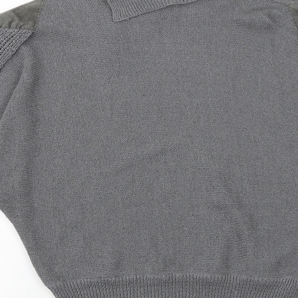 quink Womens Grey Roll Neck Polyester Pullover Jumper Size 10