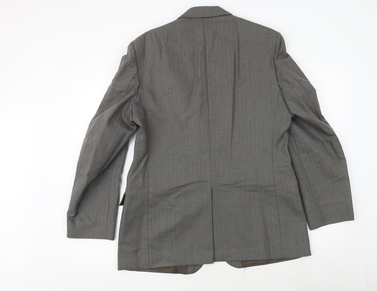 GREENWOODS Mens Grey Wool Jacket Suit Jacket Size 42 Regular