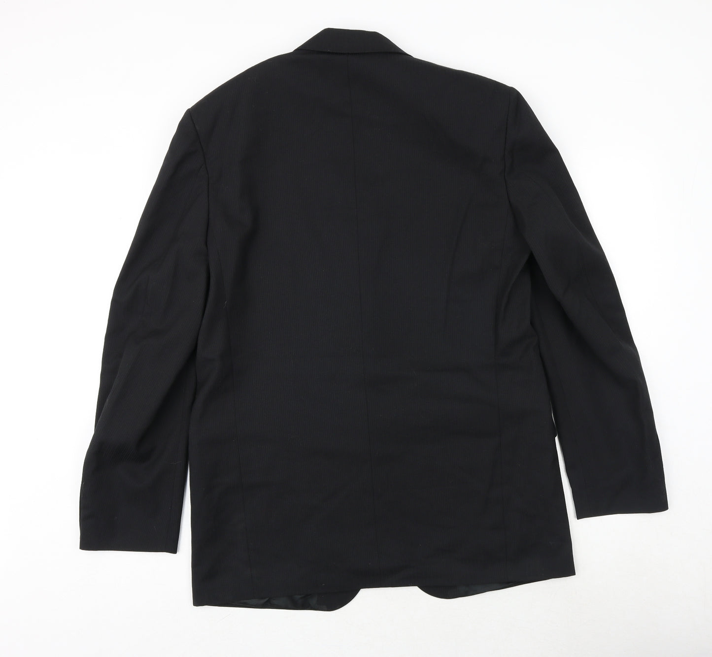 Hornes Mens Black Polyester Jacket Suit Jacket Size 40 Regular