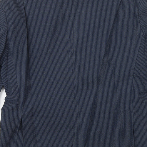 Skopes Mens Blue Striped Cotton Jacket Suit Jacket Size 38 Regular