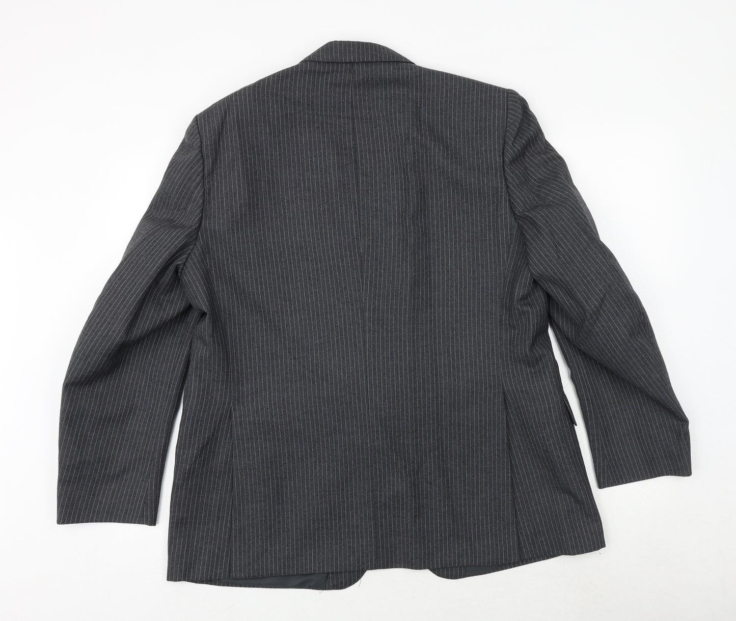 Canada Mens Grey Striped Wool Jacket Suit Jacket Size 44 Regular