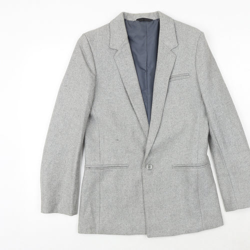 mister christopher Mens Grey Polyester Jacket Blazer Size 34 Regular