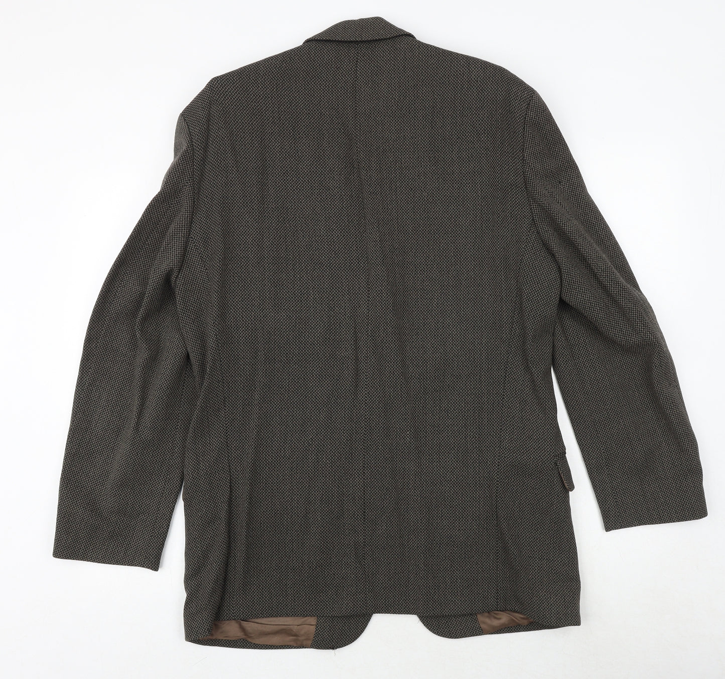 Marks and Spencer Mens Brown Wool Jacket Blazer Size 40 Regular