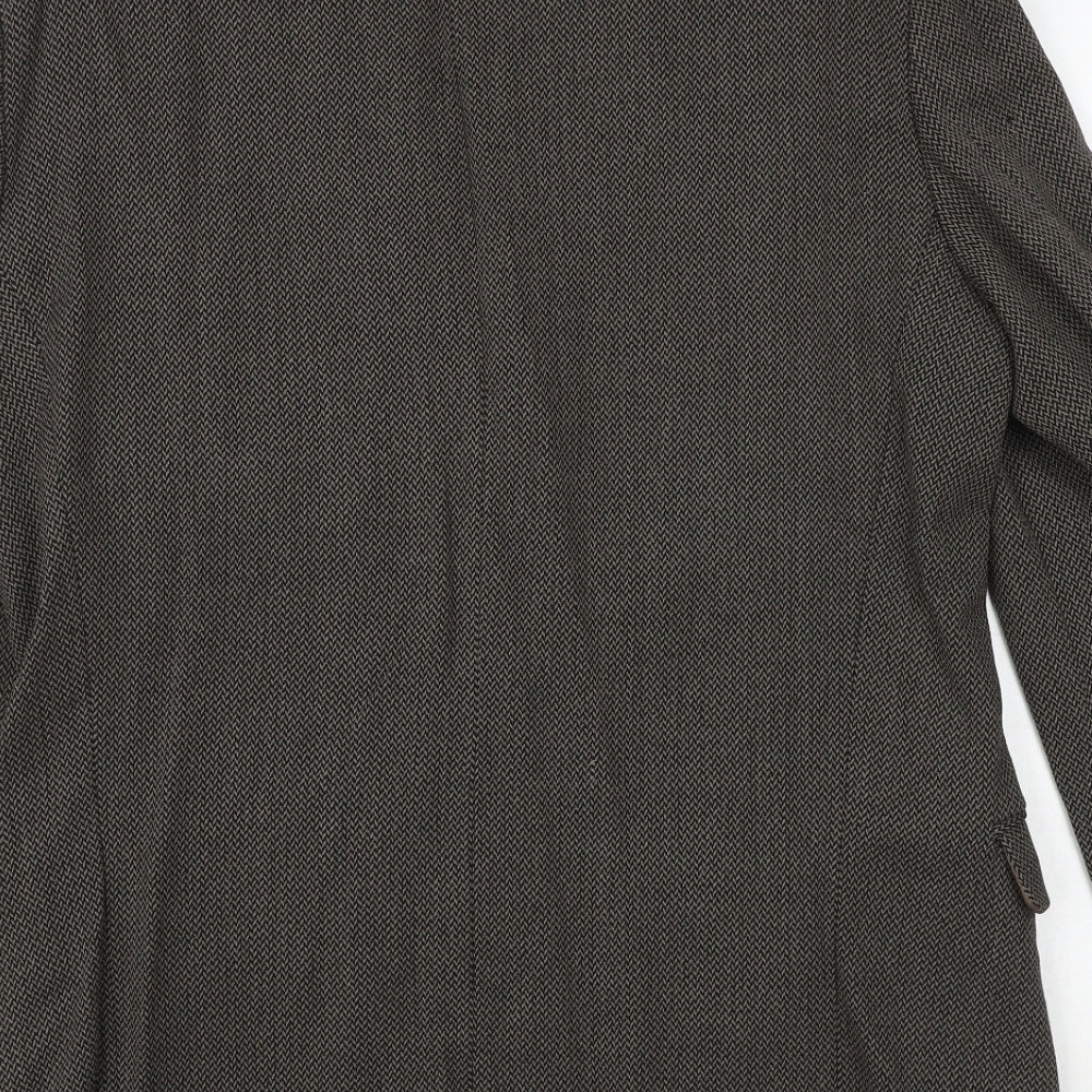 Marks and Spencer Mens Brown Wool Jacket Blazer Size 40 Regular
