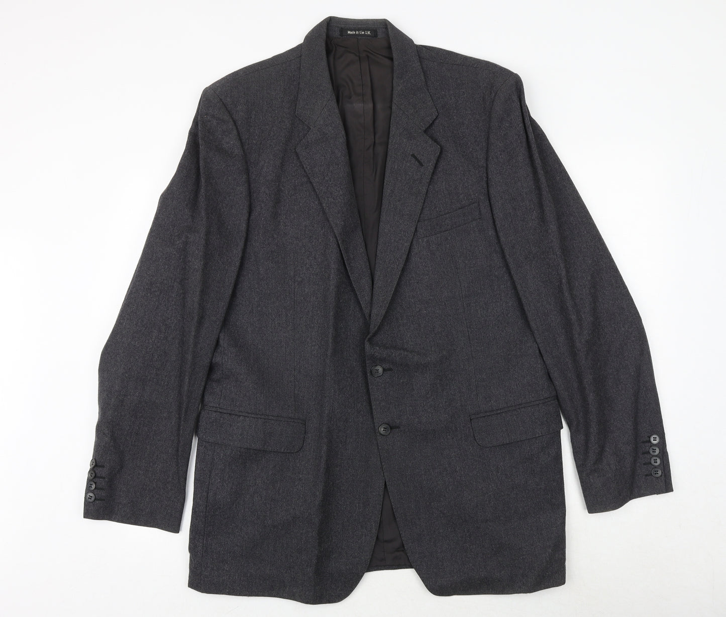St Michael Mens Grey Wool Jacket Suit Jacket Size 42 Regular