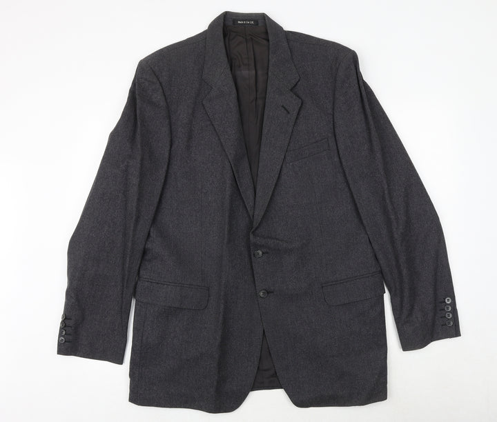St Michael Mens Grey Wool Jacket Suit Jacket Size 42 Regular
