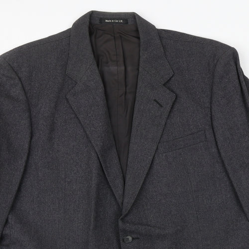 St Michael Mens Grey Wool Jacket Suit Jacket Size 42 Regular