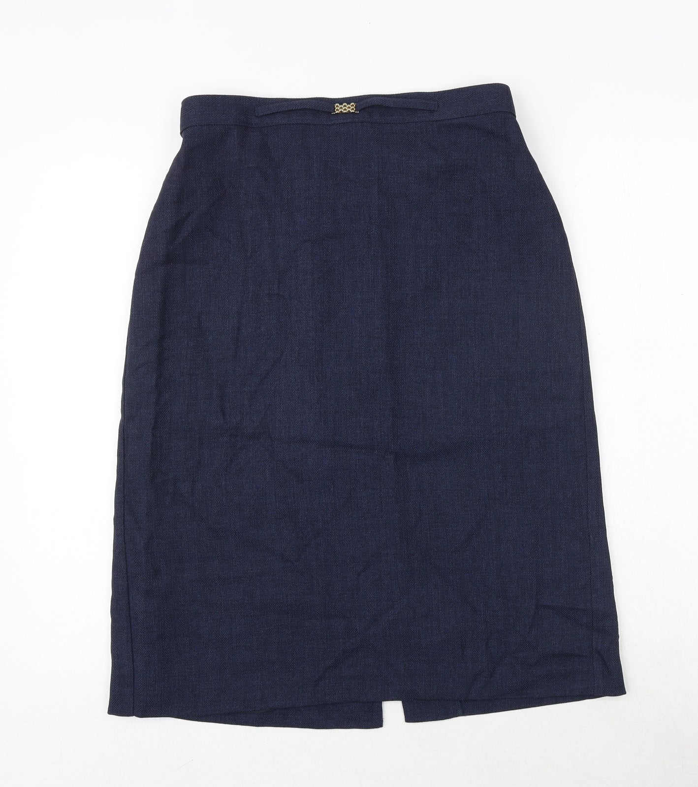 Marks and Spencer Womens Blue Polyester A-Line Skirt Size 14