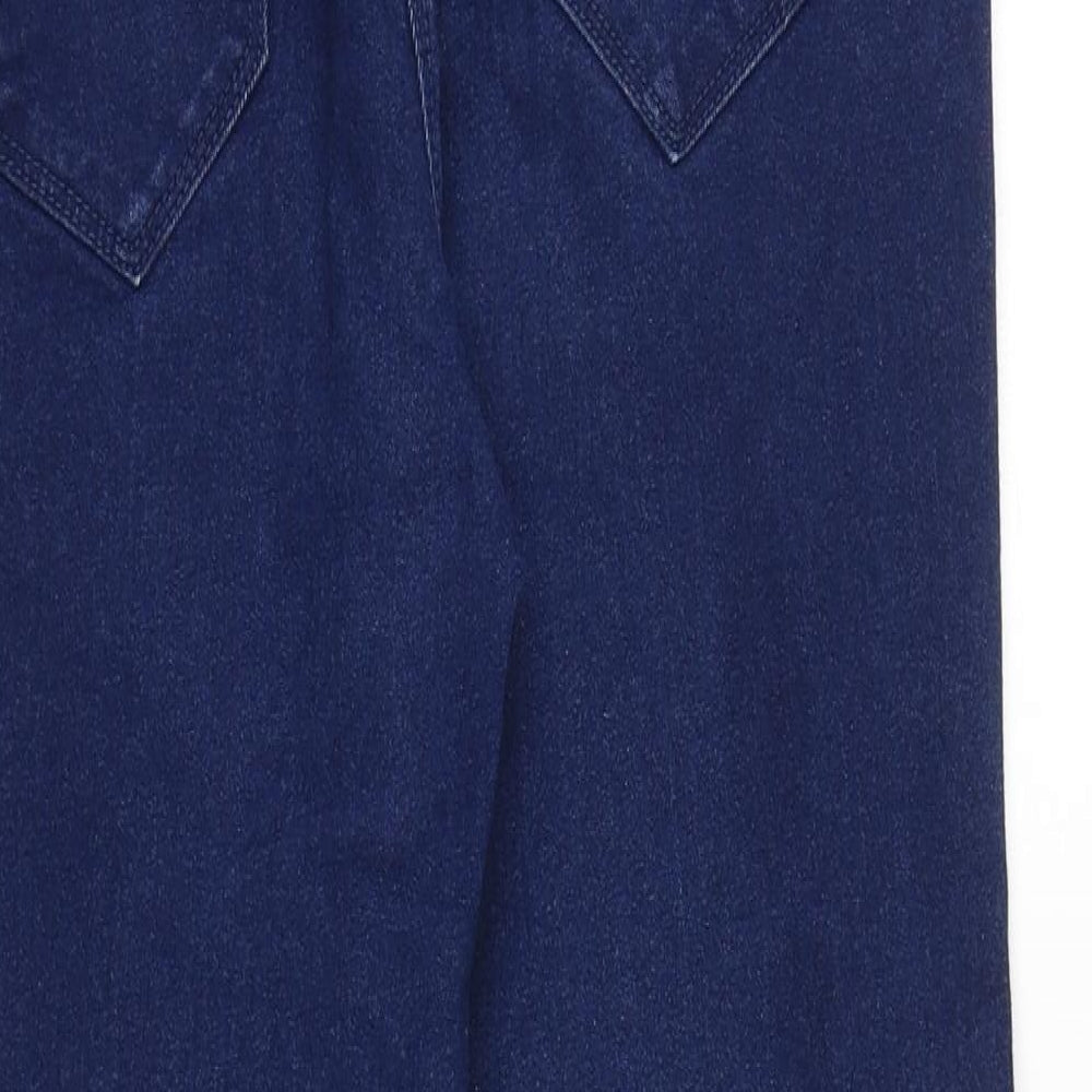 Bonmarché Womens Blue Cotton Straight Jeans Size 12 Regular Zip