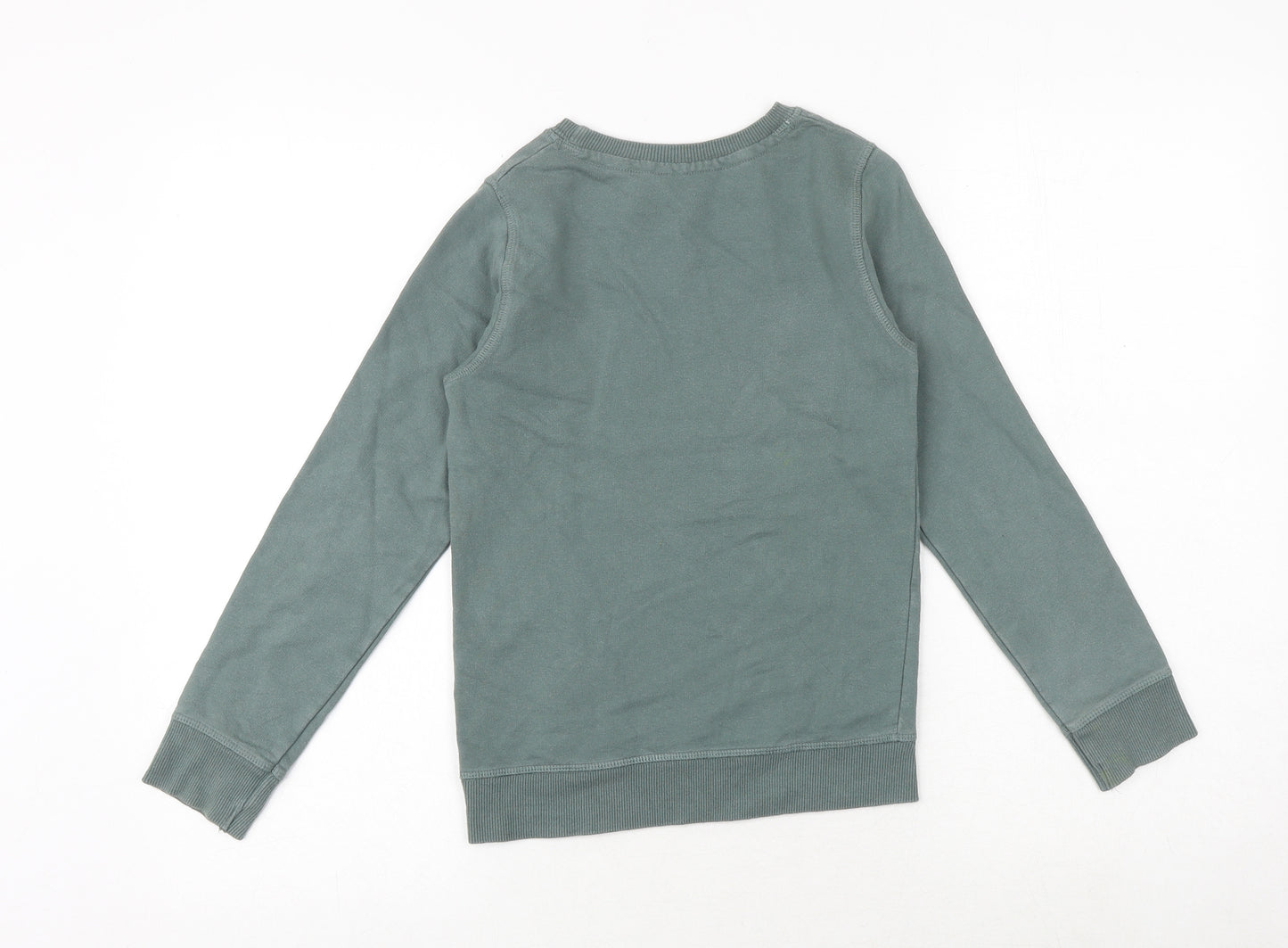 M&Co Boys Green Cotton Pullover Sweatshirt Size 9-10 Years Pullover - #Selfie