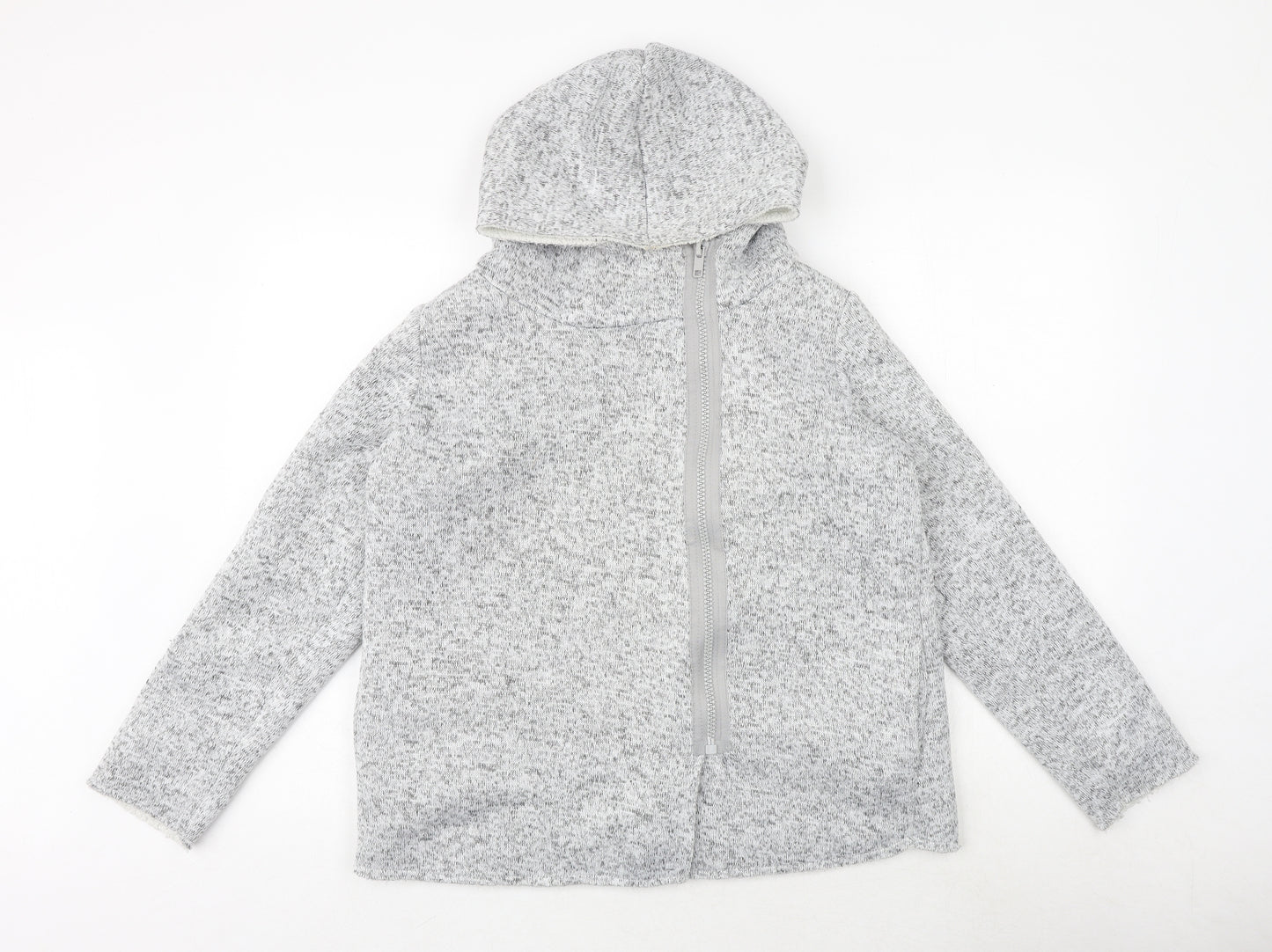 ESMARA Womens Grey Geometric Jacket Size M Zip - Size 14-16