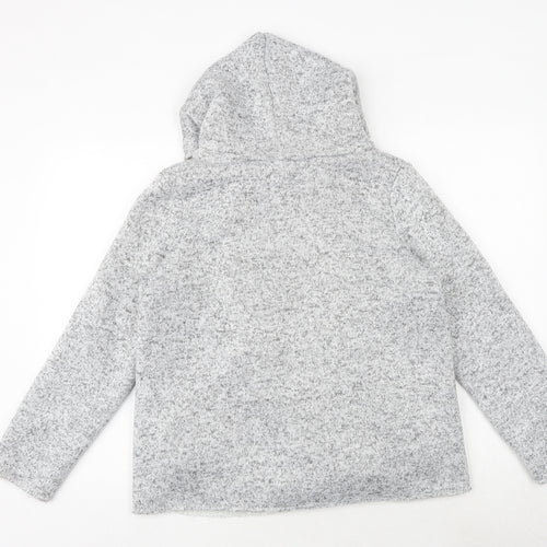 ESMARA Womens Grey Geometric Jacket Size M Zip - Size 14-16