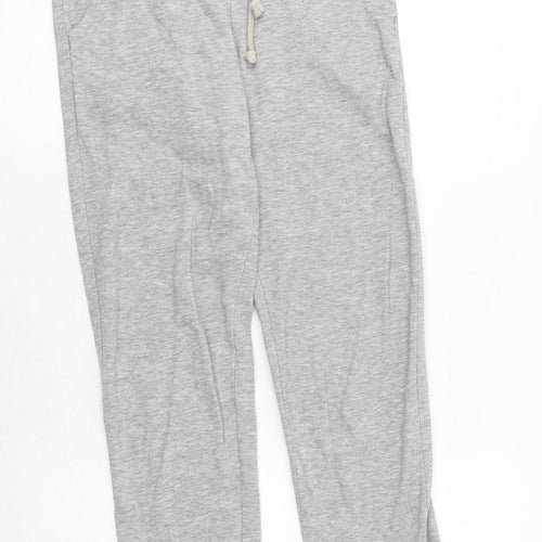 H&M Womens Grey Cotton Jogger Trousers Size XS Regular Drawstring