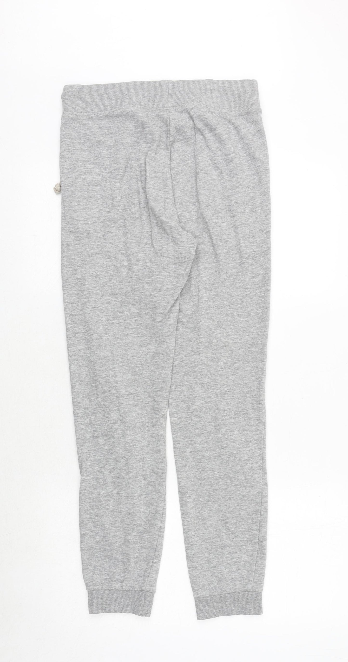 H&M Womens Grey Cotton Jogger Trousers Size XS Regular Drawstring